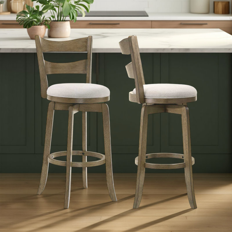 Tabouret de bar Baum, Crème, 2, Tabouret de bar (siège d'une hauteur de 30,13 po)