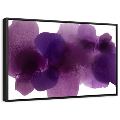 «Free Form» mauve sur toile blanche