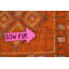 Tapis intérieur en laine de chemin orange 2 pi 8 po x 8 pi 6 po main-of-kind noué la