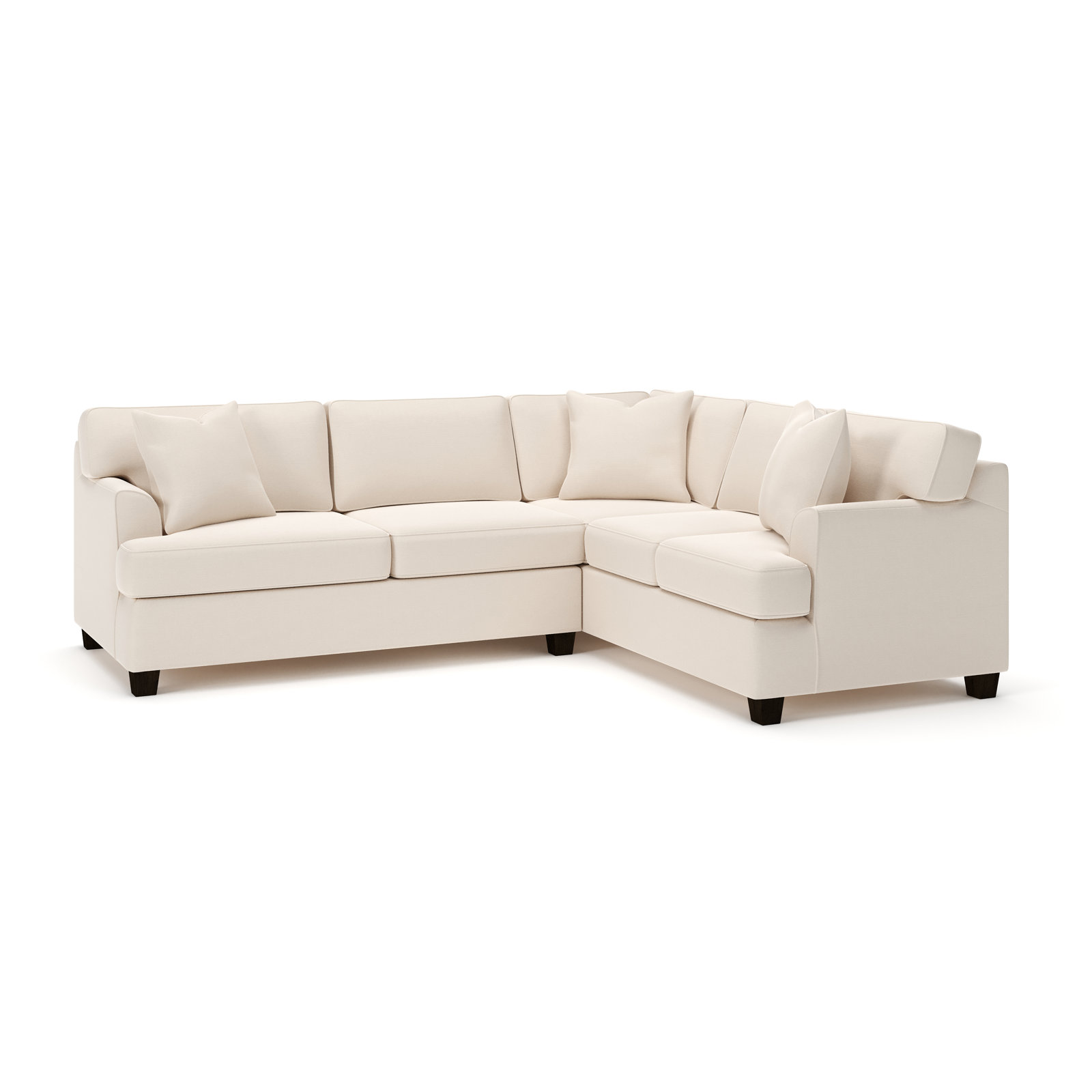 Conradina Upholstered L-Sectional, Canvas Canvas Sunbrella® Canvas, Right Hand Facing