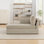 Chaise longue rembourrée avec housse de 59,8 po de longueur