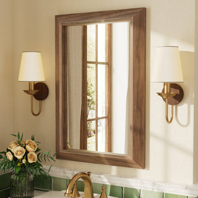 Amara Tempered Glass and Aluminum Alloy Framed French Cleat Mounted Wall Mirror
