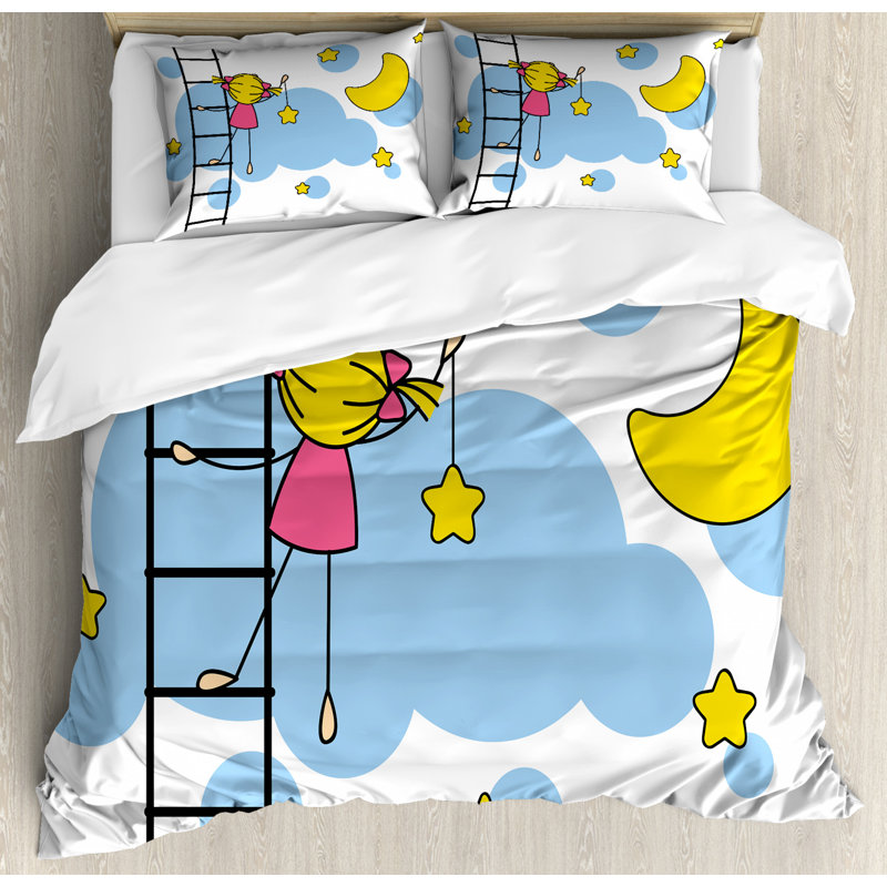 Ensemble de housse de couette star, Housse de couette très grand + 2 taies décorativ