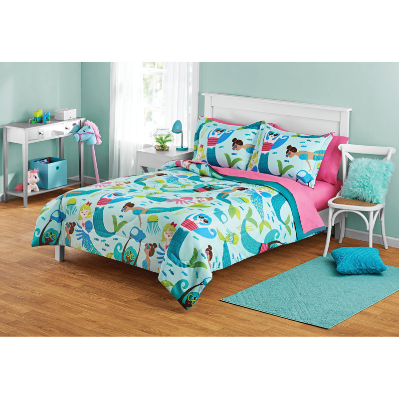 Ensemble de literie pour enfants Mermaid, Double / grand + 6 pièces supplémentaires