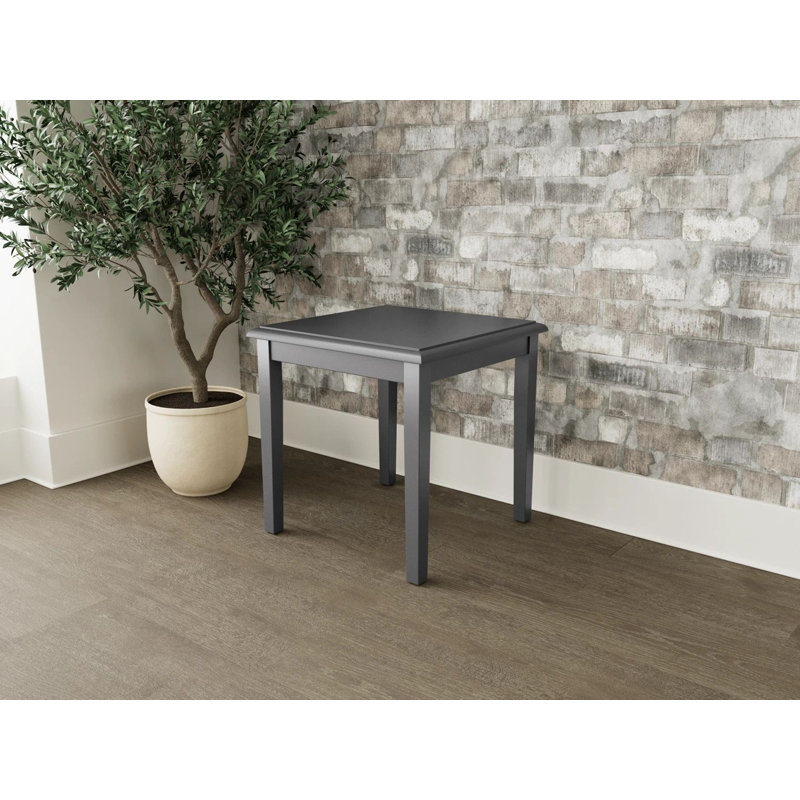 Table de bout en bois Lenox, H 20 po x l 20 po x P 20 po, Étain