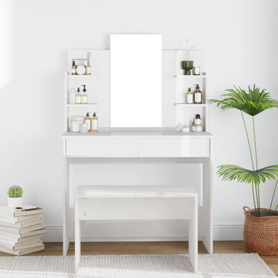 Sartell Dressing Table with Mirror