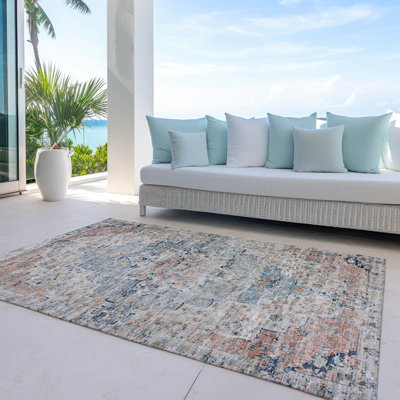 Tapis beige d'intérieur / extérieur lavable à la machine