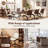 Modern Walnut Bentwood Armless Task Chair with Diamond Tufted Backrest-651689549