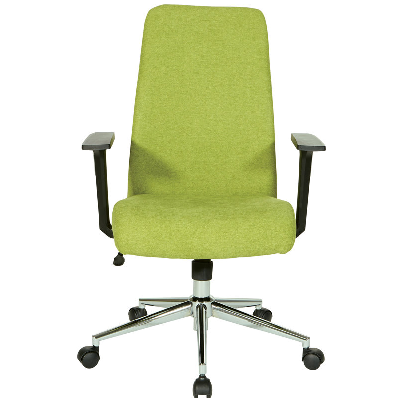 Chaise de bureau en polyester Evanston, Tissu basilic