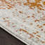 Burnt Orange Traditional Rug, Bordered Floral Rug For Living Room, Dining Room, Bedroom-946020901