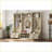 Coat Racks 4-in-1 Detachable Hall Tree with Storage, Hooks &amp; Shoe Bench, Antique Beige | Beige | Particle Board+MDF-1280086808