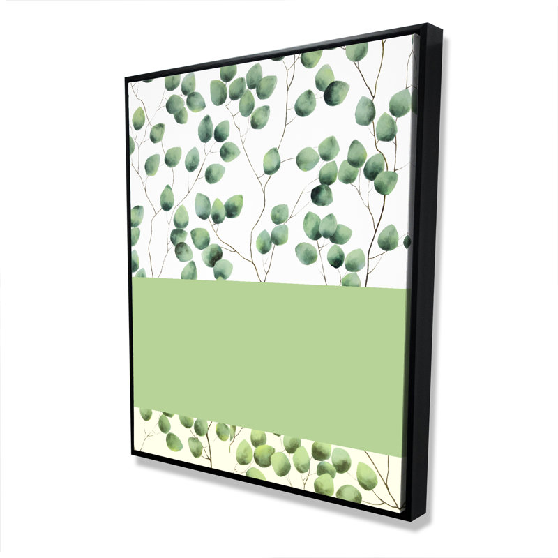 Feuilles grimpantes - Toile encadrée pour le décor du salon