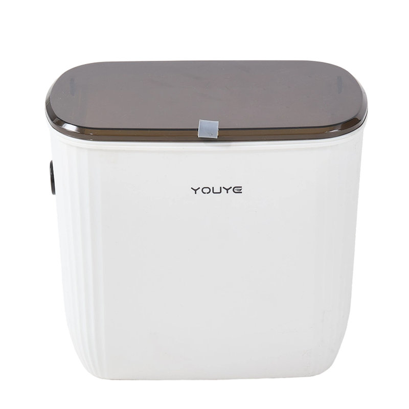 PP Touch Top Waste Bin, 24cm H x 26cm W x 14cm D, 9L