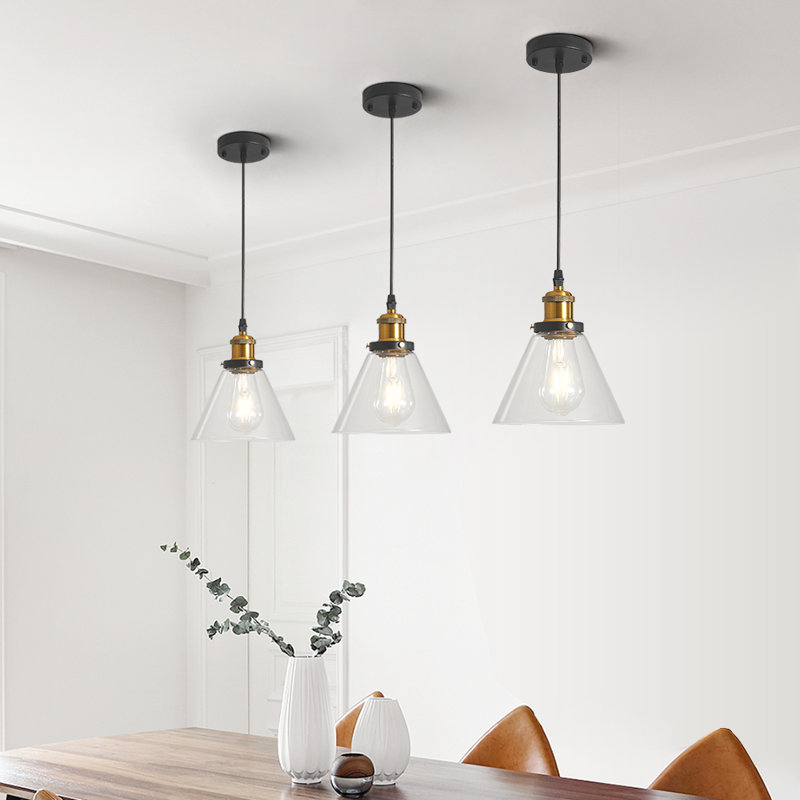 Betton 1 - Light Black/Gold/Clear Pendant