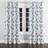 Coastal Room Darkening Curtains - Abstract Brackmann Grommet Curtain - 1 Panel-497590859-497590858