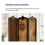 Cloison de séparation pliable en bois massif sculpté Vintage Art