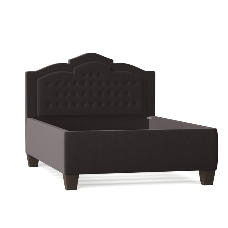 Sheila Upholstered Bed, Full / Double, Encore Moon Dust, Brown Mahogany