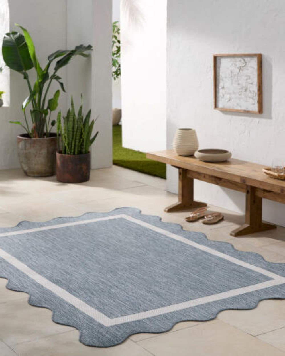 Skiles Gray Outdoor Rug, Rectangle 9'2.2" x 12'0.1"