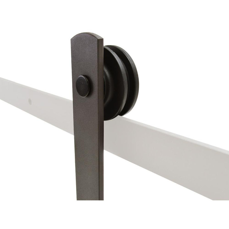 Porte de grange en bois lambrissé en Z avec trousse de quincaillerie d'installation, 36 po x 84 po, Brun pâle