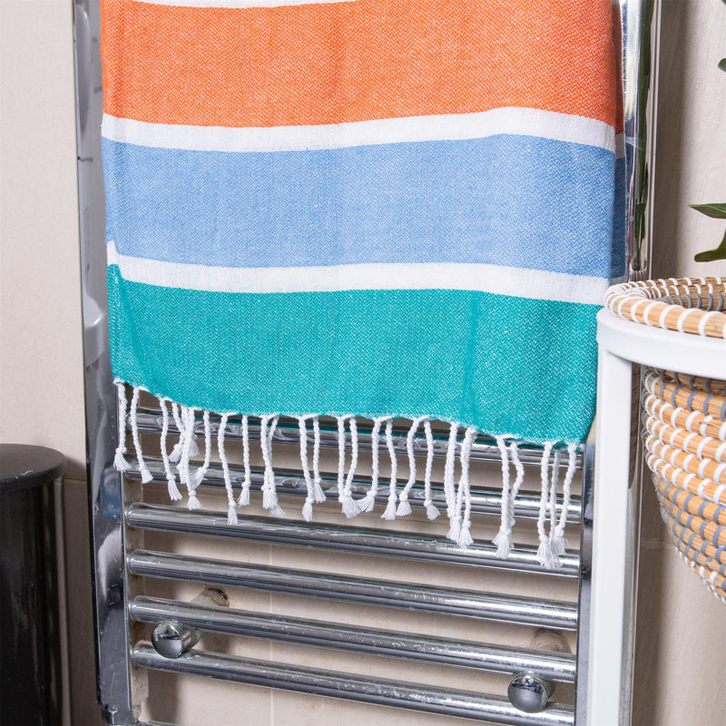 Nicola Spring - Deluxe Cotton Turkish Bath Towels - Multi Stripe