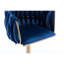 Tabourets de bar 2, revêtement en velours bleu marine, pieds dorés, repose-pieds et base, hauteur réglable de 2, siège, repose-pieds de base, mécanisme