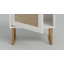 Table de chevet en rotin blanc