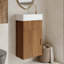 Meuble-lavabo flottant mural moderne avec lavabo intégré en céramique et rangement, peu encombrant pour les salles de bain compactes