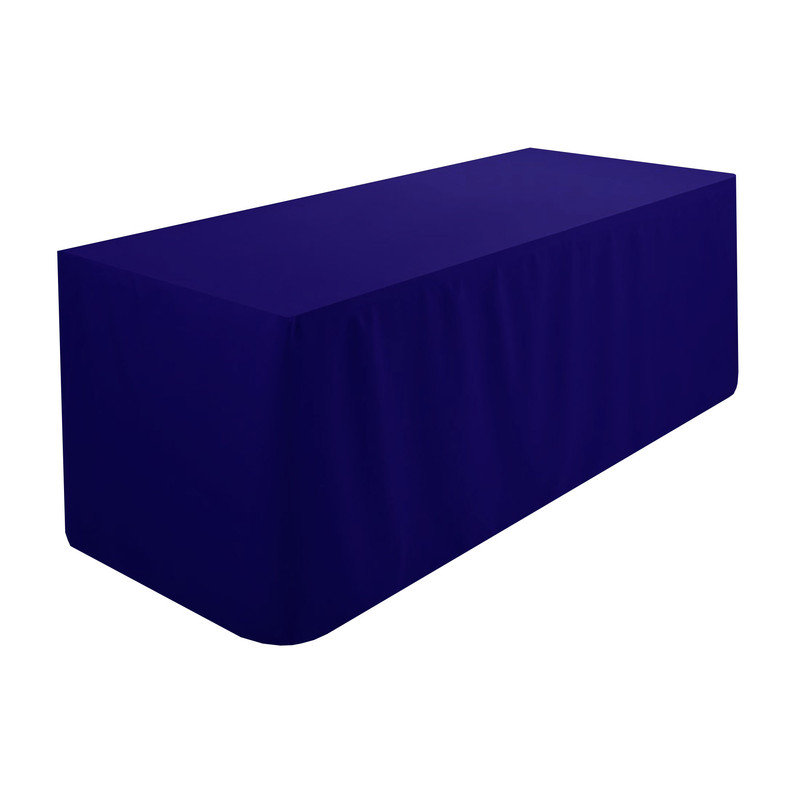 Fitted 100% Polyester Tablecloth Premium Qualitytable Cover 4 Feet Diameter, 76.2cm W x 182.88cm L, Navy