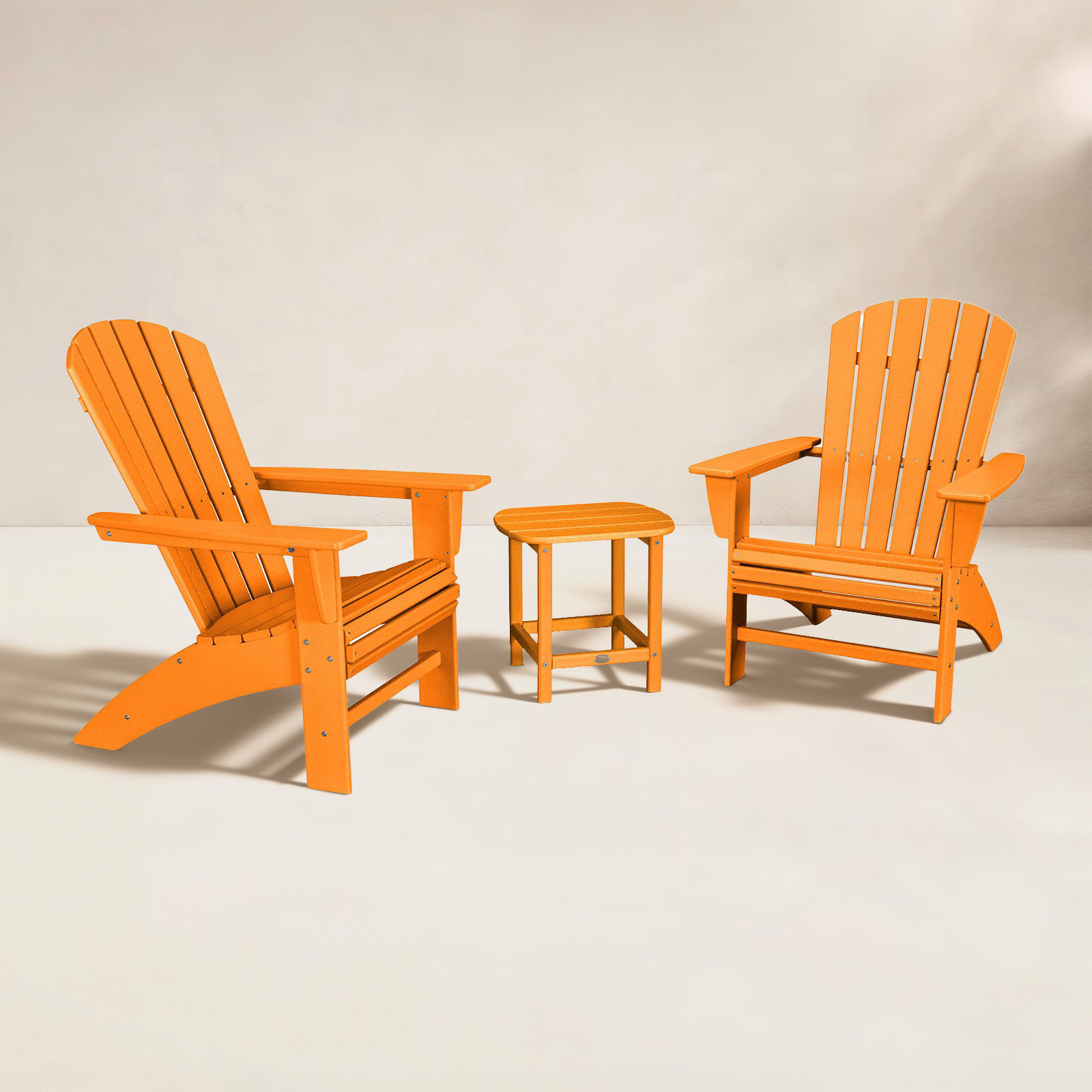 POLYWOOD® Nautical 2-Person Patio Seating Group, Tangerine