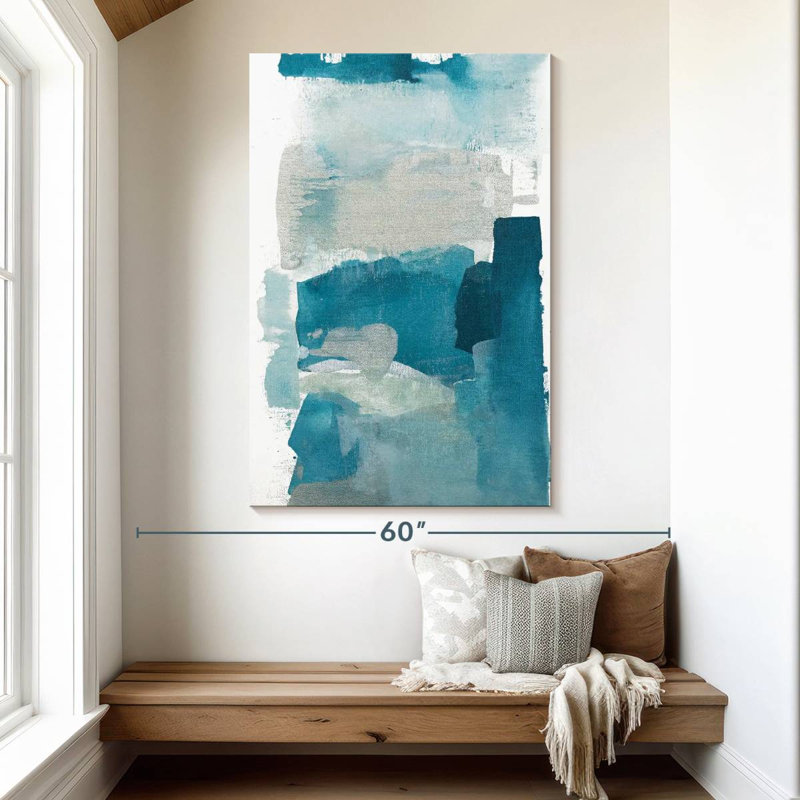 Verre de mer turquoise Avery II, H 51 po x l 34 po