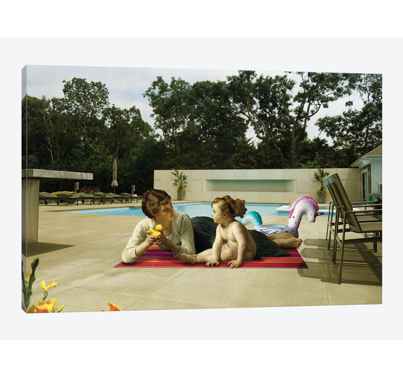 « pool », photographie sur toile, H 8 po x l 12 po x P 0,75 po, Toile tendue, Pas de tapis