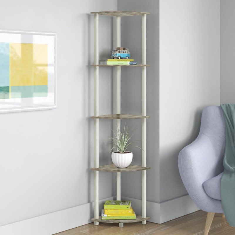 Corner Bookcase, Sonoma Oak/White