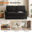 Futon de canapé-lit convertible 3-en-1 avec matelas 57 pouces de large convertible 57 po-1139733114