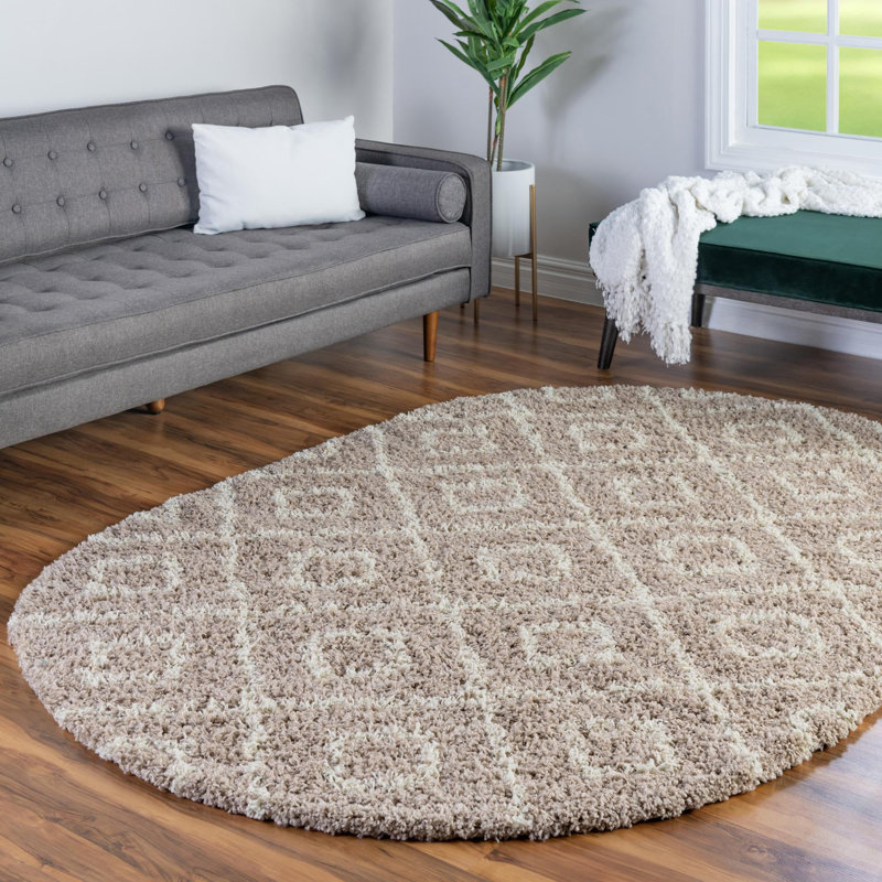 Arup Geometric Indoor Rug, Oval 5'3" x 8'