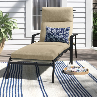Outdoor 3 " Chaise Lounge Seat / Back Cushion