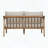 Acacia Wood Outdoor Loveseat with Cushions