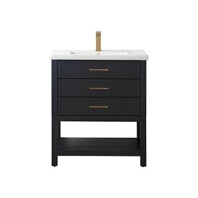 Stratford 30'' Single Bathroom Vanity with Ceramic Top