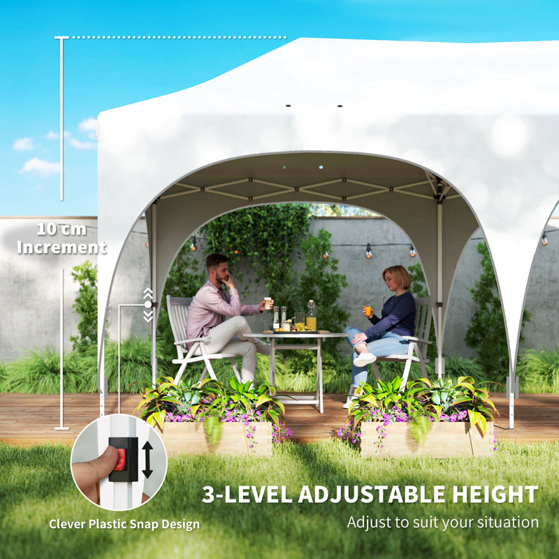 Double-top Pop Up Canopy, White