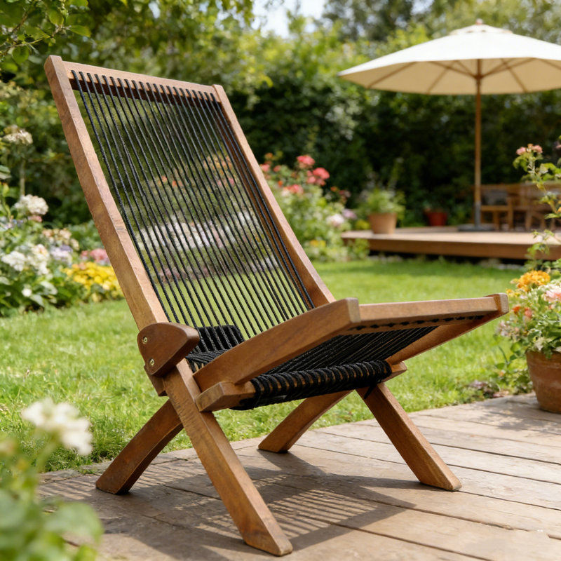 Chaise pliante en bois