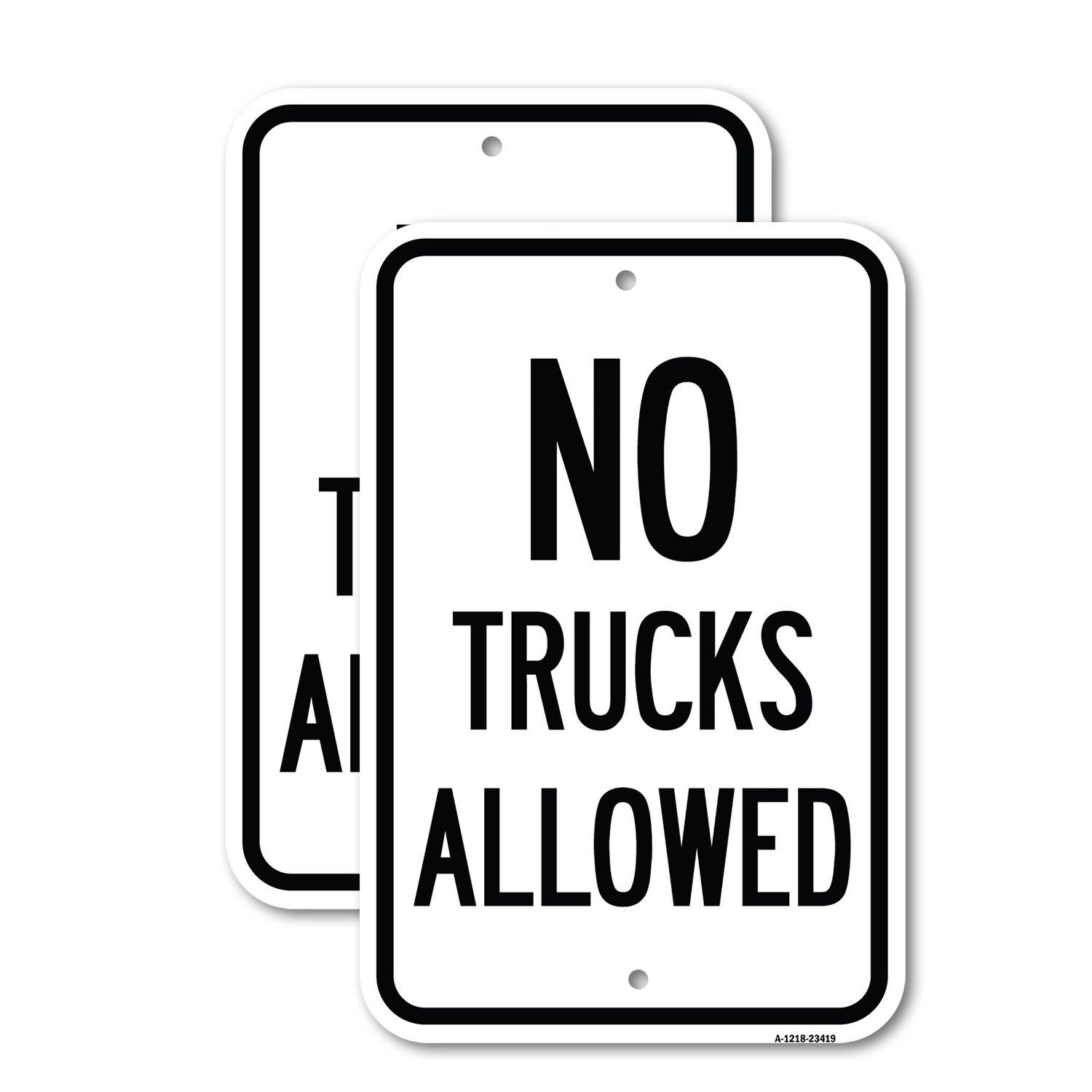 Signmission No Trucks Allowed Aluminum Sign Wayfair 6136