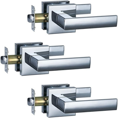 Round Silver Passage (Hall & Closet) Door Lever