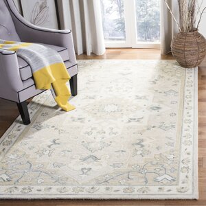 Dalewood Oriental Handwoven Wool Beige/Ivory Area Rug