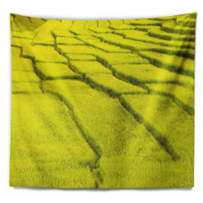 Tapisserie paysage champ de riz
