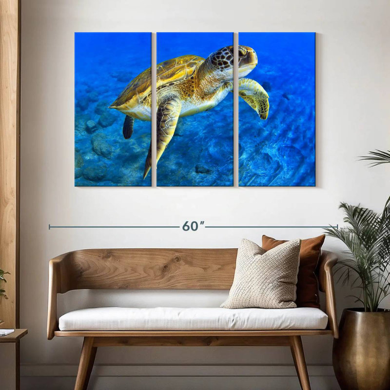 Tortue de mer, H 32 po x l 50 po