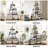 4-Tier Ladder Bookshelf, A-Frame Sailboat Style Bookcase, Freestanding Open Display Shelf for Living Room or Office-432163977
