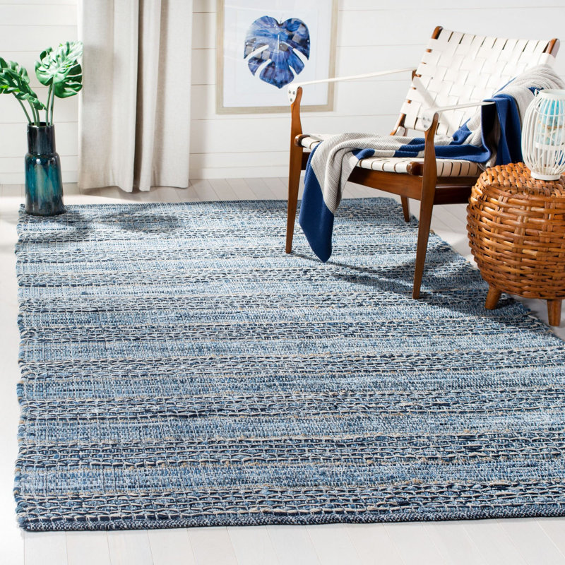 Montauk Hand Woven Performance Striped Rug, Rectangle 8' x 10'