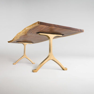 Pieds de table de salle à manger en métal doré Wishbone