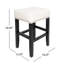 26-Inch Backless Ivory Leather Counter Stool (Set Of 2)