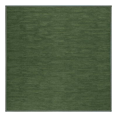 Tapis vert uni lavable à la machine