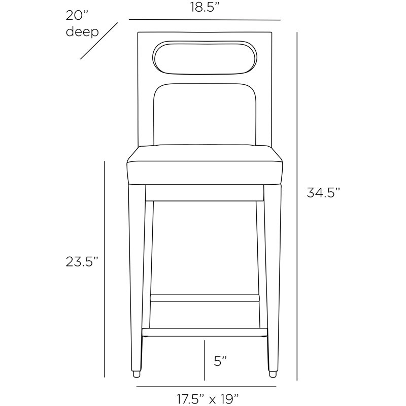 Thaden Bar Stool, Counter Stool (23.5” Seat Height)